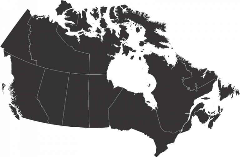 Map of Canada , locations hotspot background